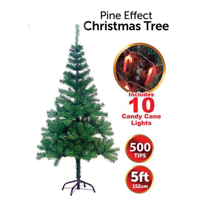 Christmas Tree White Multicolour Artificial Pine with Candy Cane Lights &Stand Christmas Tree White Multicolour Artificial Pine with Candy Cane Lights &Stand